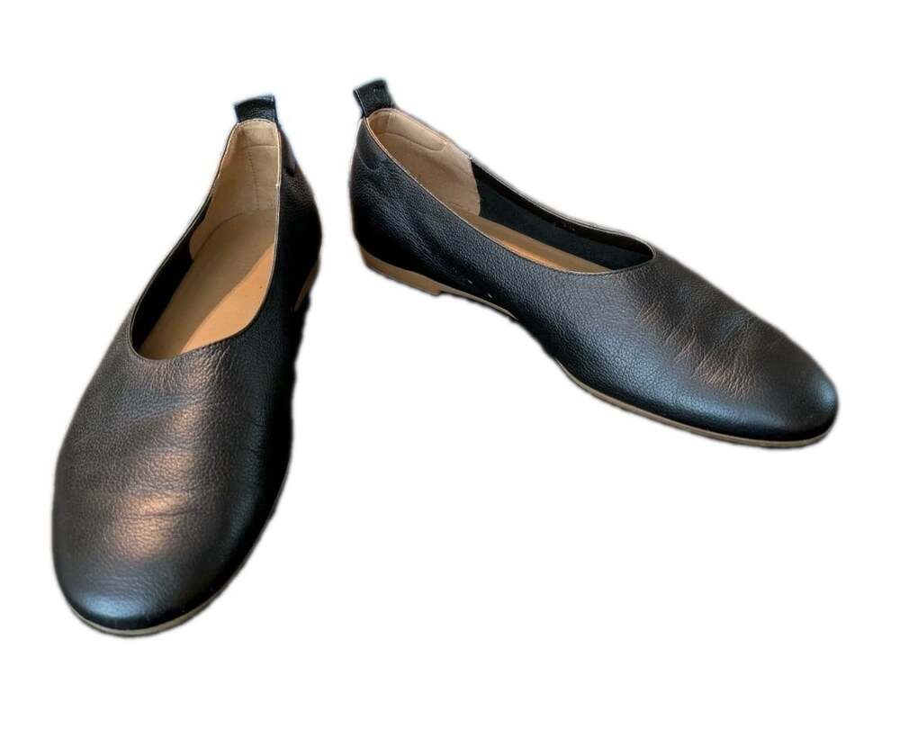 Everlane Ballet Flats The Day Glove Womens 7.5 Black Leather Slip On Shoes